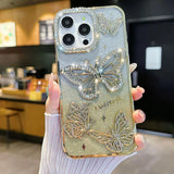 Rhinestone Butterfly Glitter Case For iPhone
