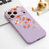 Liquid Silicone Clear Autumn Phone Case For iPhone