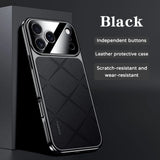 Frame Leather Shockproof Bumper Plating Case For iPhone