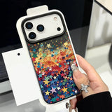 Colorful Stars Print Silicone Case For iPhone