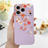 Liquid Silicone Clear Autumn Phone Case For iPhone