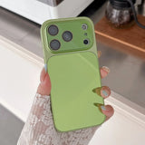 Luxury Mirror Big Windows Shockproof Case For iPhone