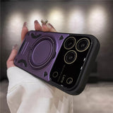 Frosted Armor Bracket Ring Holder Case For iPhone