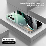 Simple Line Electroplated Glass Case for Samsung