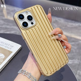 Luxury Corrugated Metallic Paint Matte Case For iPhone