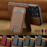 2 In 1 Detachable Pocket Magnetic Leather Case For iPhone