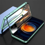 360° Metal Magnetic Double Sided Glass Case For iPhone