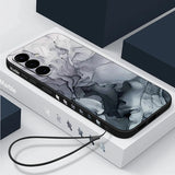 Colorful Marble Lanyard Case For Samsung