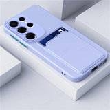 Liquid Silicone Card Holder Case For Samsung
