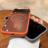 Metal Camera Bumper Magnetic Clear Case For iPhone
