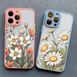 Plain Daisies Flower Shockproof Case For iPhone