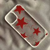 Red Star Silicone Hard Case For iPhone