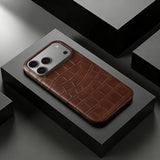 Premium Crocodile Leather Case For iPhone