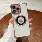 Plating Clear Magnetic Bumper Case for iPhone