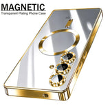 Luxury Clear Plating Magnetic Case For Samsung