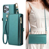 crossbody flip wallet case For Samsung
