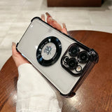 Plating Clear Magnetic Bumper Case for iPhone