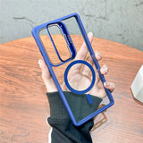 Transparent Magnetic Fold Holder Case For Samsung