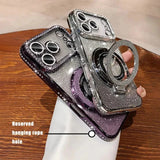 Transparent Diamond Glitter Magnetic Case for iPhone