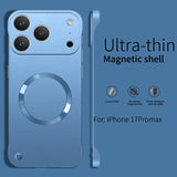 Ultra Thin PC Frameless Magnetic Metal Case For iPhone
