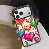Colorful Melting Heart Impact Magnetic Case for iPhone