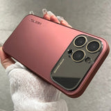 Luxury Mirror Glass Large Window Case for iPhone