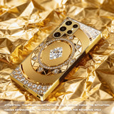 Premium art pattern anti-fall glass case for Samsung