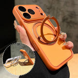 Clear Magnetic Stand Holder Armor Case For iPhone