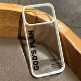 Minimalist Niche Letter Clear Case For iPhone