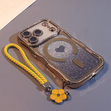 Rhinestone Glitter Magnetic Heart Case for iPhone