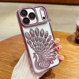 Bling Diamond Peacock Sparkly Electroplated Case For iPhone