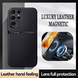 Business Leather Magnetic Stand Case For Samsung