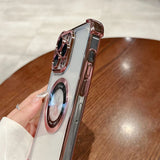 Plating Clear Magnetic Bumper Case for iPhone