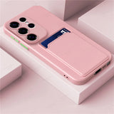 Liquid Silicone Card Holder Case For Samsung