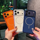 Magnetic Translucent Armor Shockproof Case For iPhone