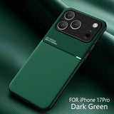 Matte Leather Magnetic Shockproof Case for iPhone