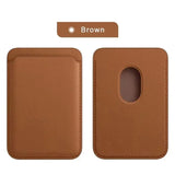 Leather Magnetic Card Holder Wallet For iPhone