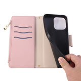 Crossbody Zipper Cards Solt Leather Wallet Case For iPhone