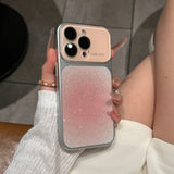 Fashion Crystal Large Window Glitter Gradient Case for iPhone