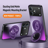 360° Rotating Ring Holder Matte Magnetic Case for iPhone