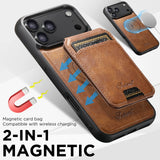 Leather Card Holder Stand Frame Case For iPhone