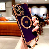 Plating TPU Wrist Lanyard Bracelet  Case For iPhone