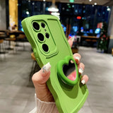 Mirror Love Heart Bracket Case For Samsung