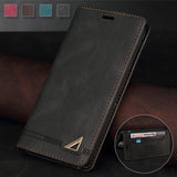 Anti-theft Flip Leather Wallet Case For Samsung