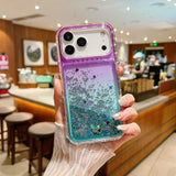 Gradient Quicksand Soft TPU+Hard Bumper Case For iPhone