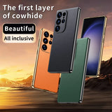 Luxury Leather Plated Edge Case for Samsung