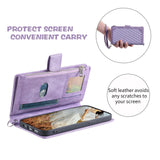Rhombic Flap Wristlet Wallet Leather Case for Samsung