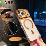 Ultra Thin Magnetic Borderless Camera Bracket Case for iPhone