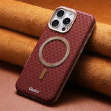 Luxury Leather Carbon Fiber Texture Case For iPhone