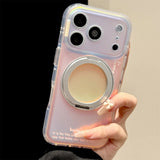 Luxury Magnetic Stand Dopamine Aurora Case for iPhone